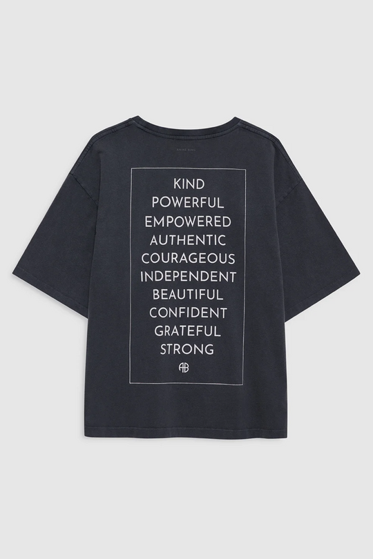 Anine Bing | T-shirt | Rudy Tee Empowerment, washed black