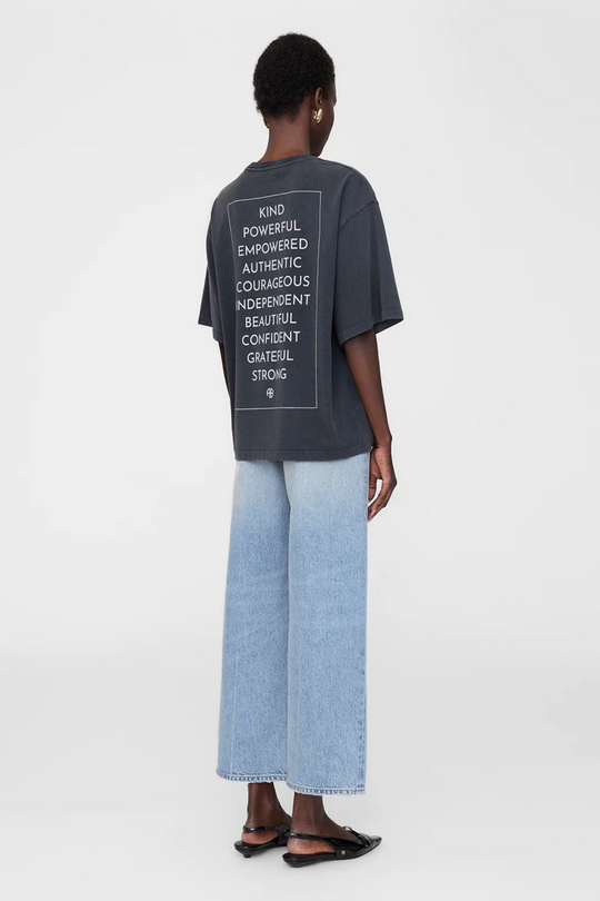 Anine Bing | T-shirt | Rudy Tee Empowerment, washed black
