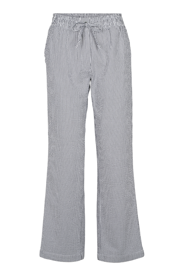 Basic Apparel Asta Pants i økologisk bomuld med elastik i taljen, bindebånd og lommer. Regular fit, let og blødt stof. Bæredygtigt design.