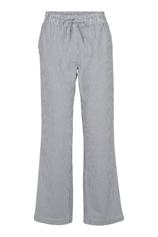 Basic Apparel Asta Pants i økologisk bomuld med elastik i taljen, bindebånd og lommer. Regular fit, let og blødt stof. Bæredygtigt design.