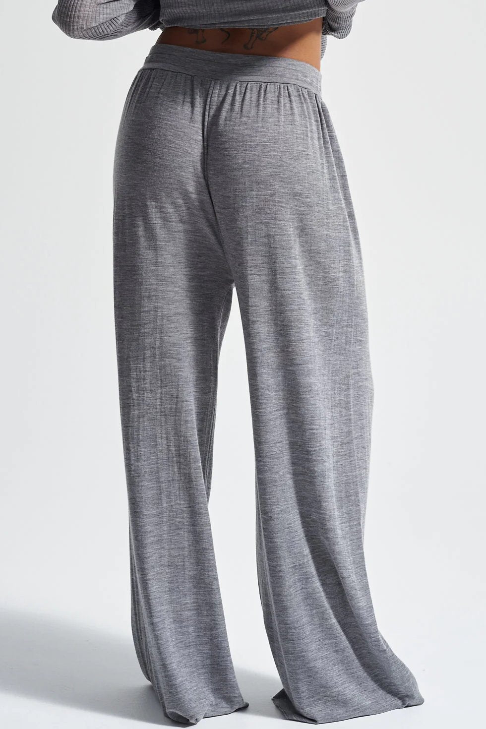 Seamless Basic | Bukser | Barbera Merino Wool Pants, grey melange