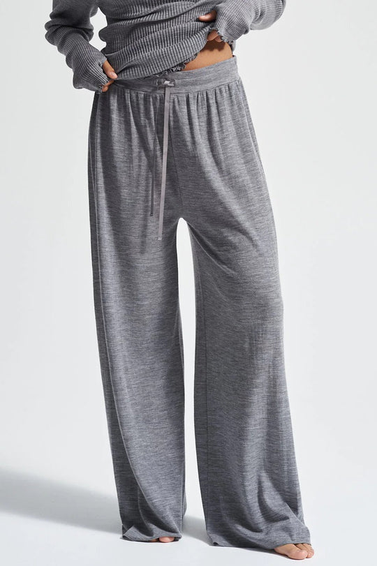 Seamless Basic | Bukser | Barbera Merino Wool Pants, grey melange