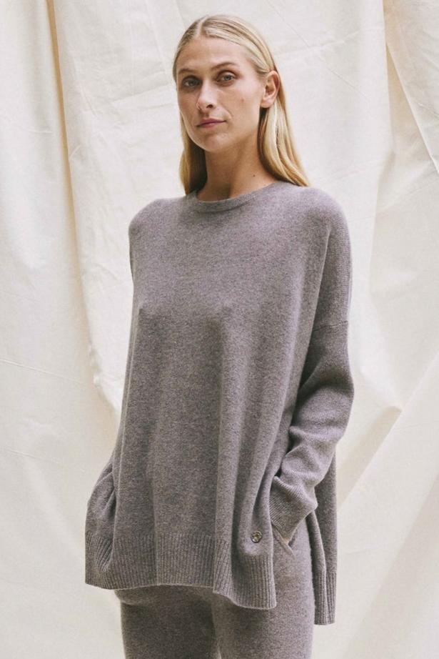 Beta Studios | Sweater | Berta Oversize O-neck, mole