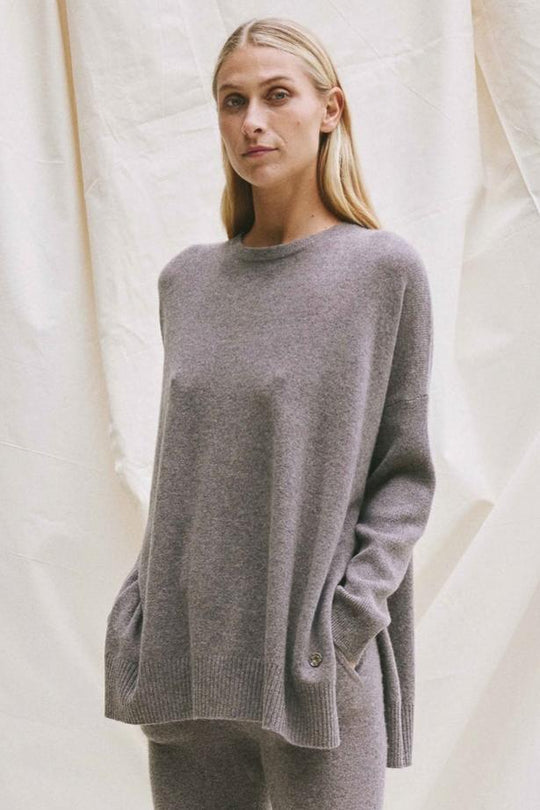 Beta Studios | Sweater | Berta Oversize O-neck, mole