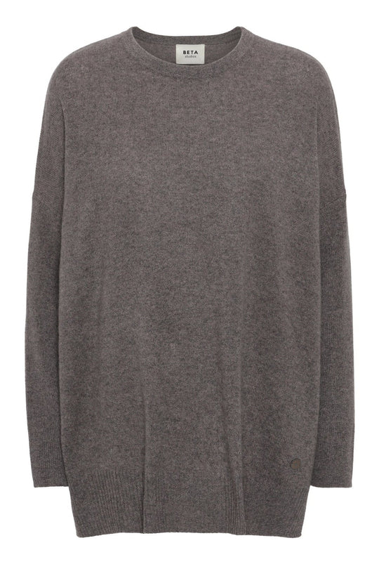 Beta Studios | Sweater | Berta Oversize O-neck, mole