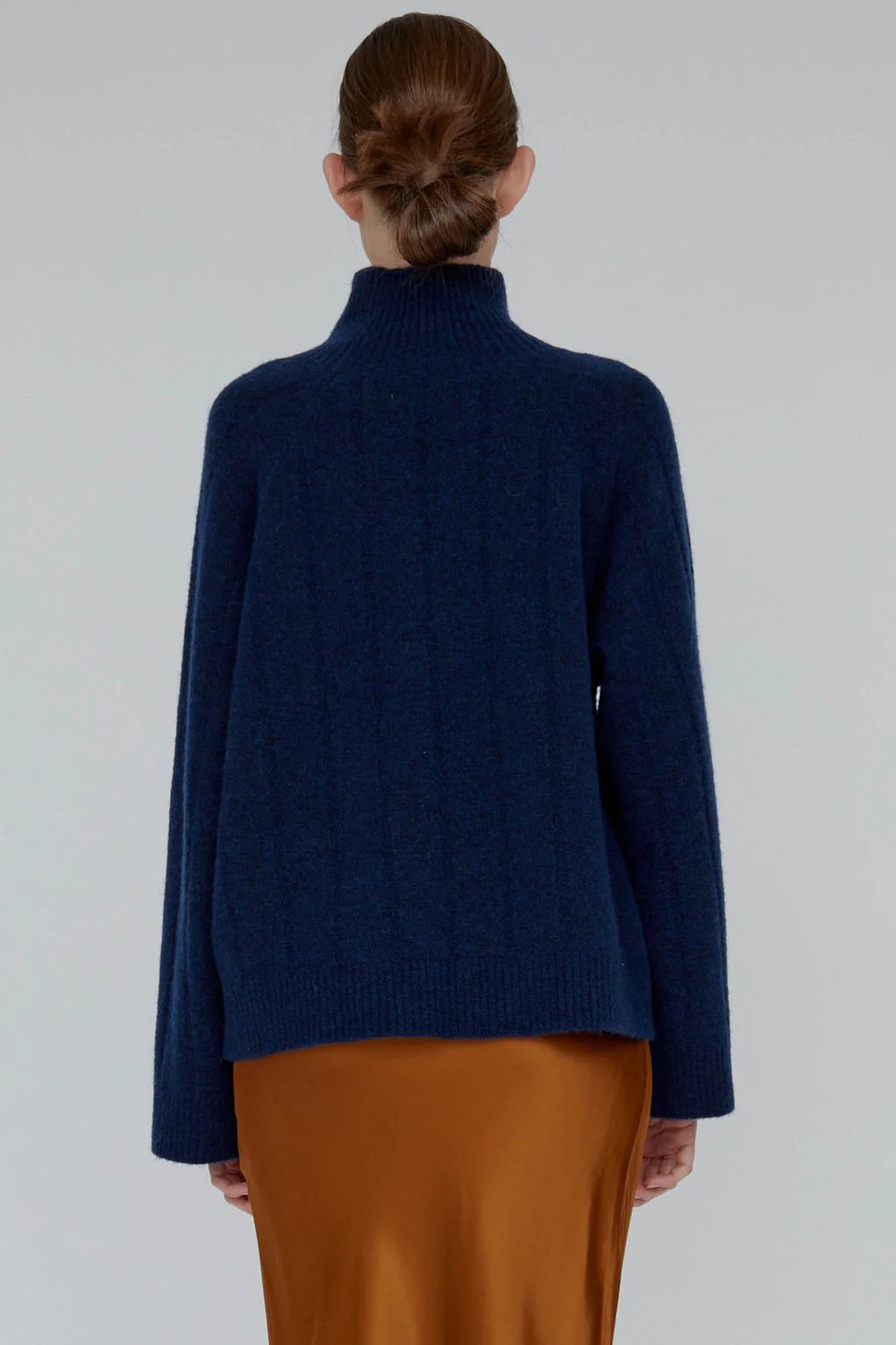 Sweater | Basic Apparel Claudia High Neck, sky captain