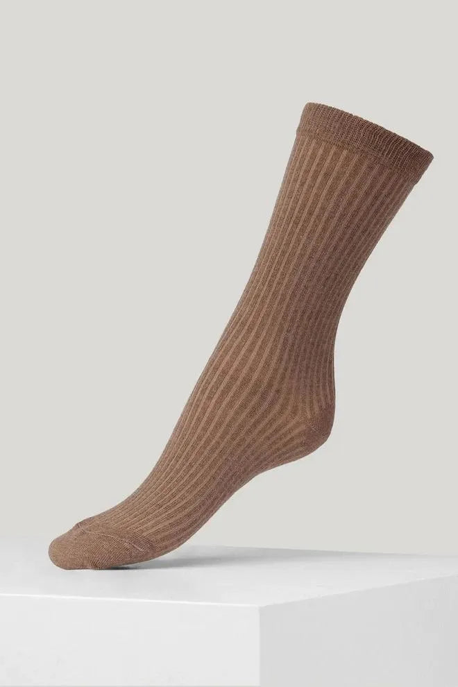 Strømper | Dear Mie kashmir sokker, brun – Cassandra