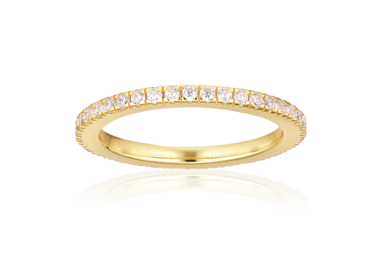 Alura Grace Ring 04 – forgyldt ring i sterlingsølv med zirkonia sten.