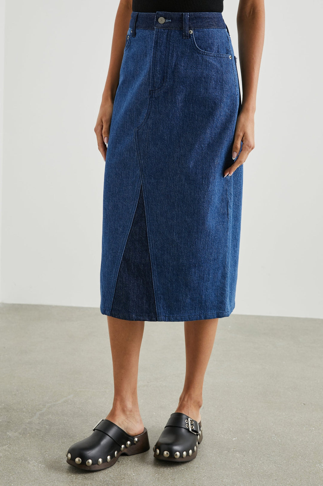 Nederdel | Rails Highland Skirt, indigo patchwork