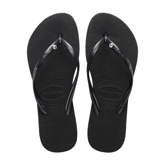 Klipklapper | HAVAIANAS Slim Sandal Crystal, sort