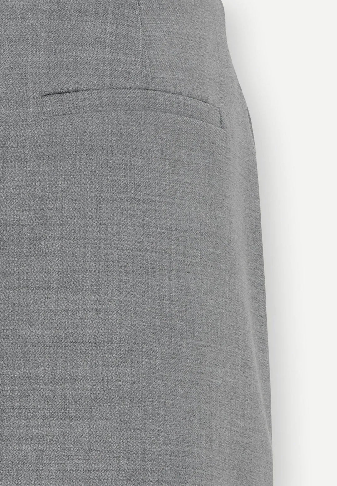 Herskind Debby Skirt i grey – lavtaljet mini nederdel med darts og diskret lynlåslukning i en luksuriøs blanding af polyester, uld og elastan.