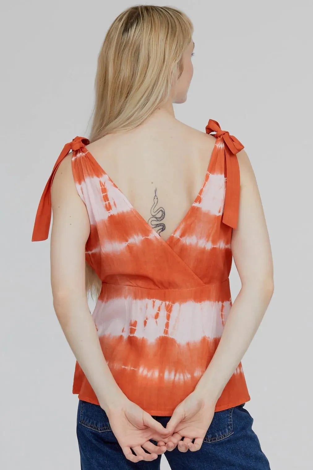 Basic Apparel Orchid Top, Tie Dye Dusted Clay/Pink Chalk