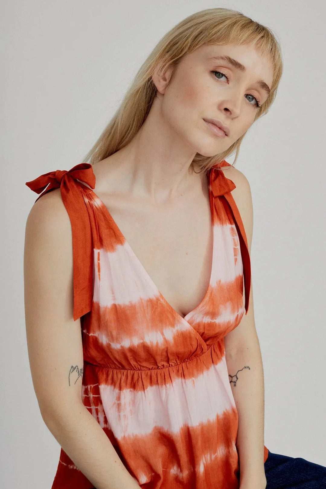 Basic Apparel Orchid Top, Tie Dye Dusted Clay/Pink Chalk