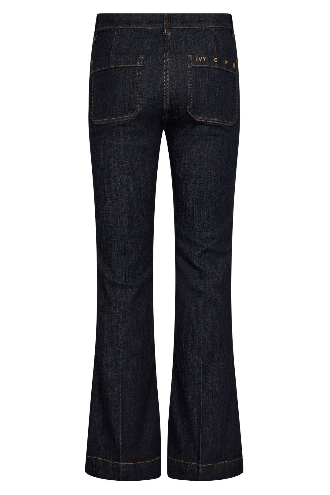 IVY Copenhagen Ann Charlotte Jeans i undone indigo - Flared jeans med mid-waist og patch lommer