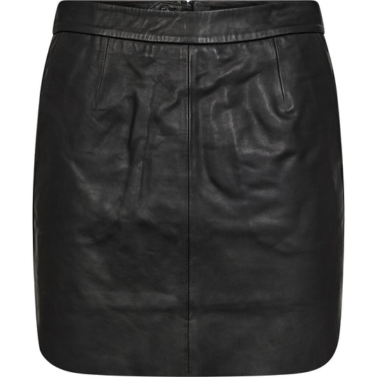 IVY Copenhagen Kylie Leather Mini Skirt – Klassisk Sort Lædernederdel
