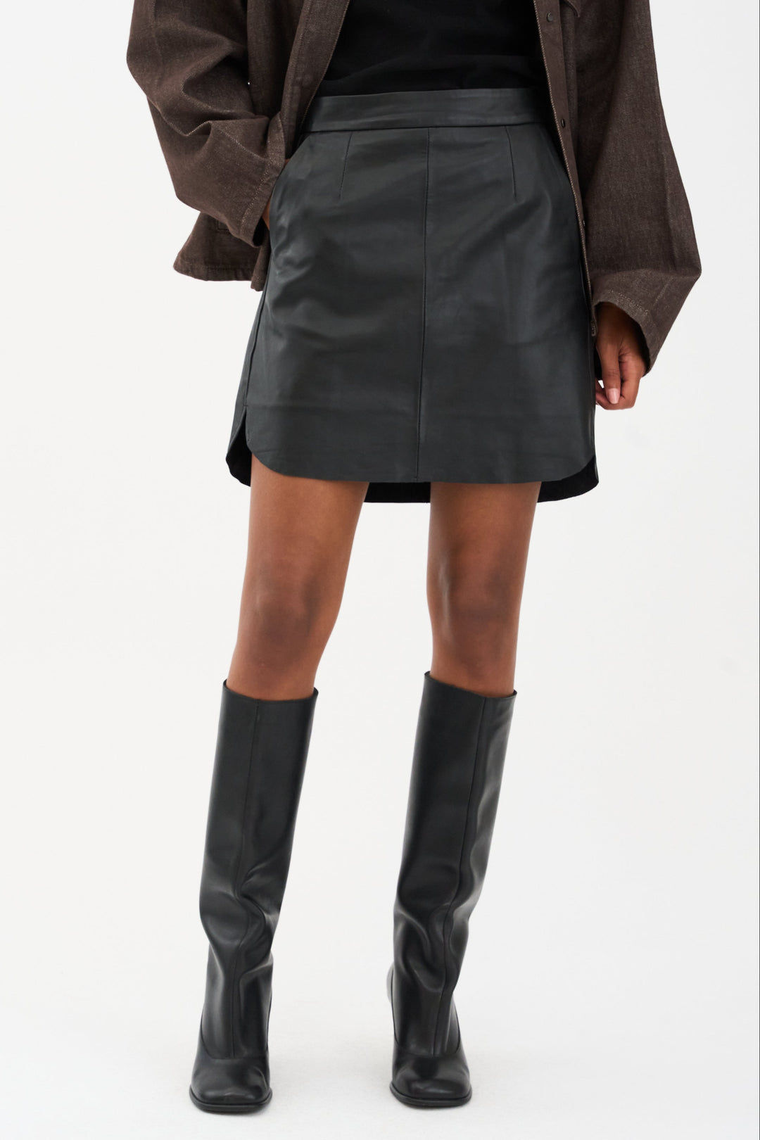 IVY Copenhagen Kylie Leather Mini Skirt – Klassisk Sort Lædernederdel