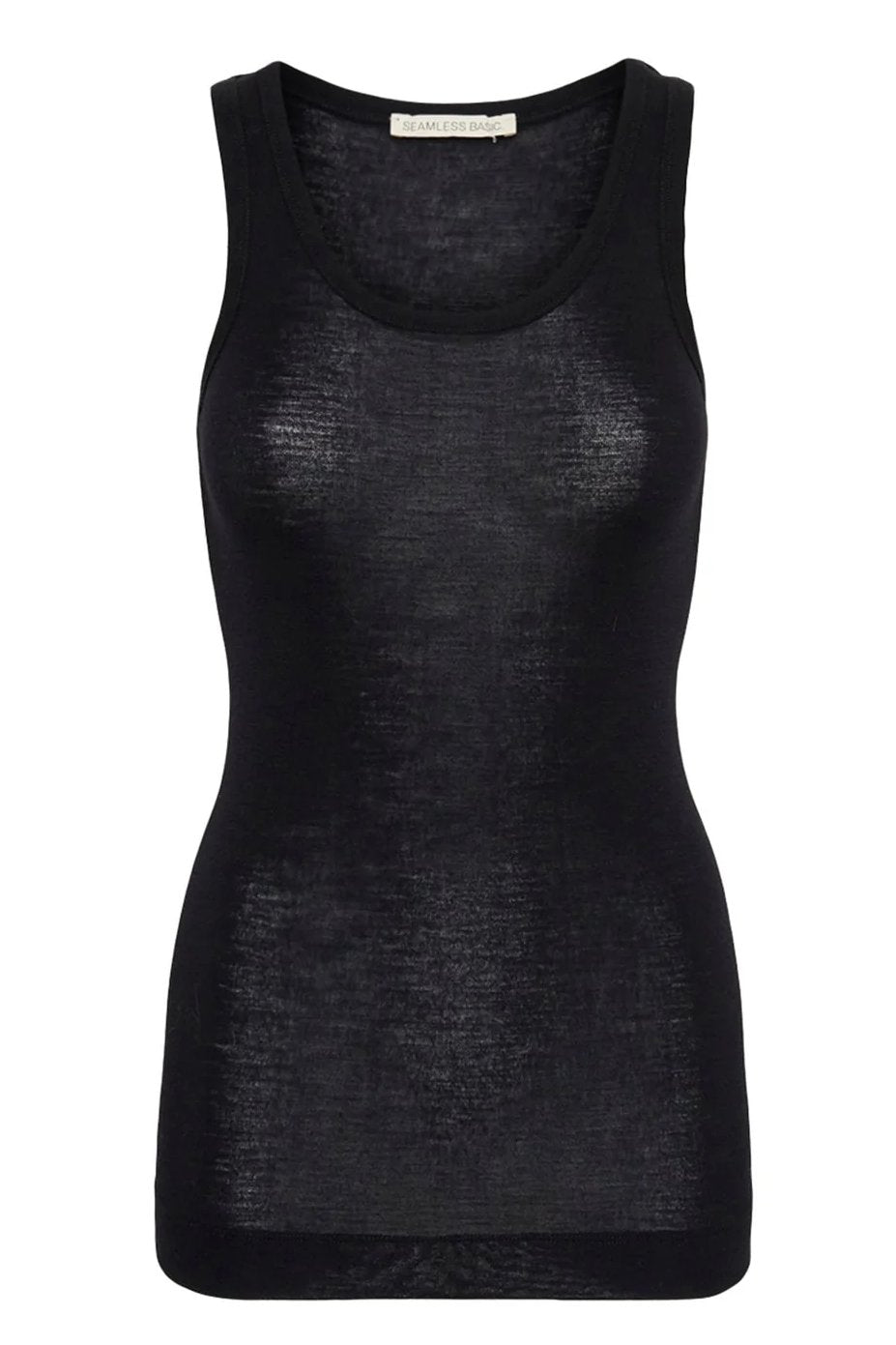 Seamless Basic | Top | Isa Wool Tank Top, black