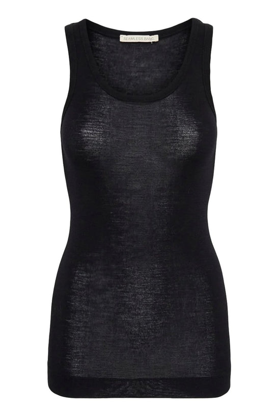 Seamless Basic | Top | Isa Wool Tank Top, black