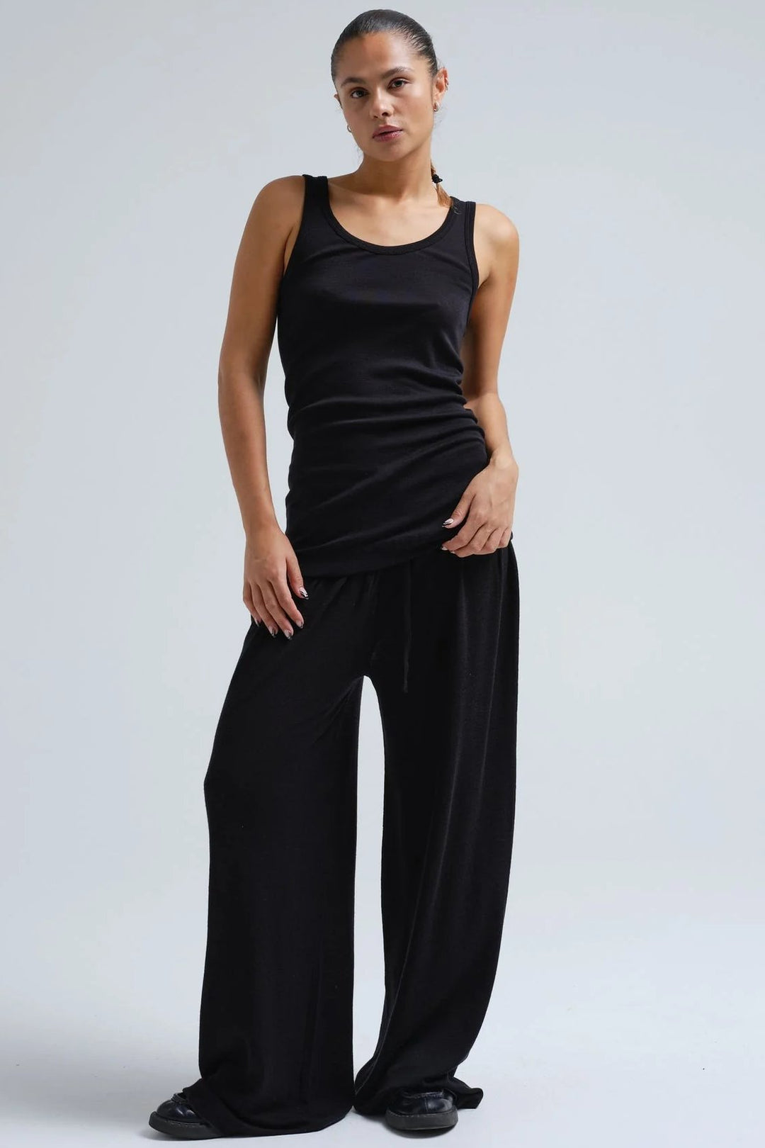 Seamless Basic | Top | Isa Wool Tank Top, black