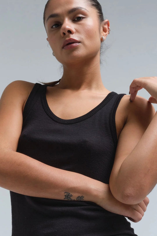 Seamless Basic | Top | Isa Wool Tank Top, black