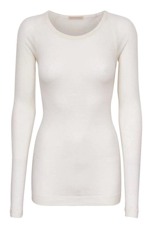 Seamless Basic | Bluse | Jade Wool L/S Blouse, off-white