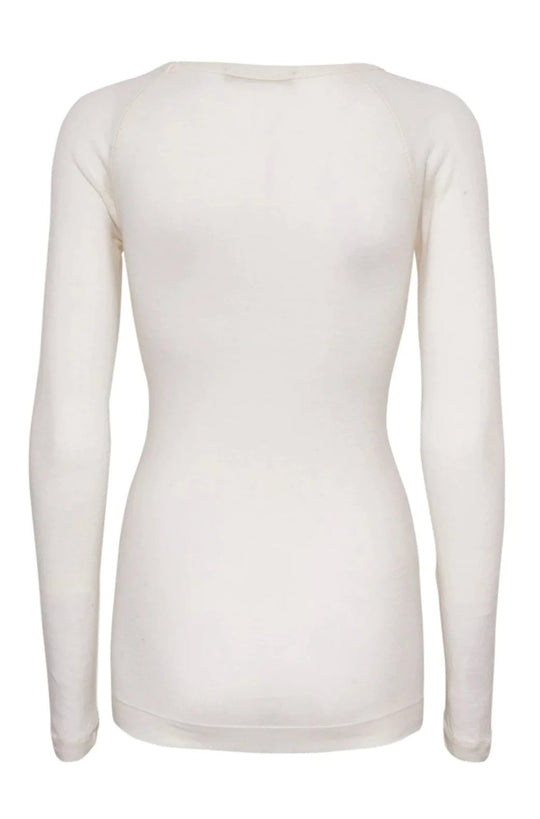 Seamless Basic | Bluse | Jade Wool L/S Blouse, off-white