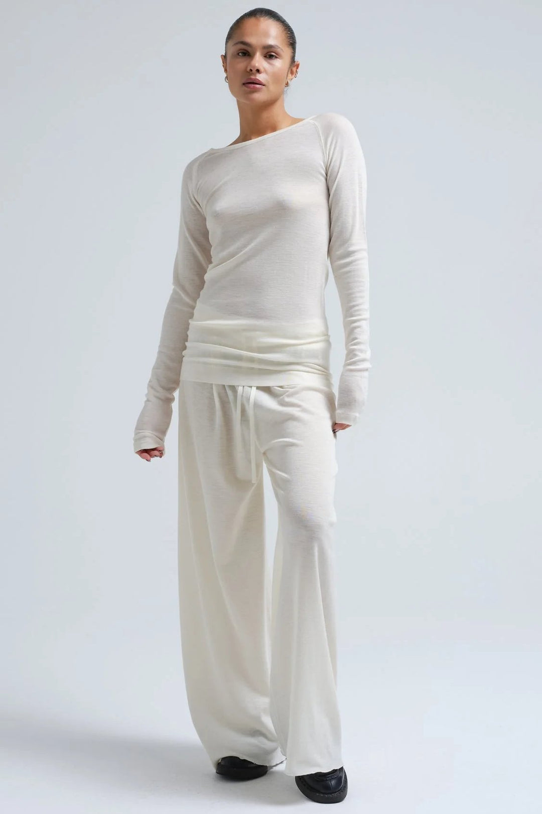 Seamless Basic | Bluse | Jade Wool L/S Blouse, off-white