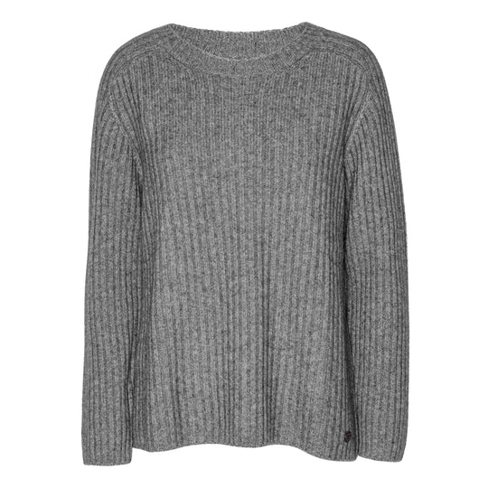 Beta Studios | Sweater | Josette O-Neck, grey melange