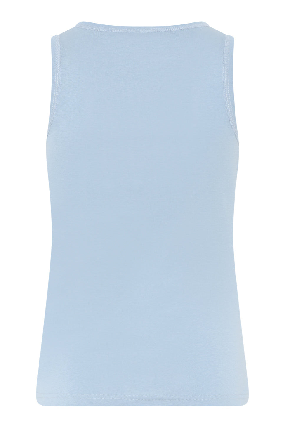 La Rouge Rose Tank Top – kropsnær bomuldstop med stolpedetalje og perlemorsknapper. Elegant og feminin pasform.