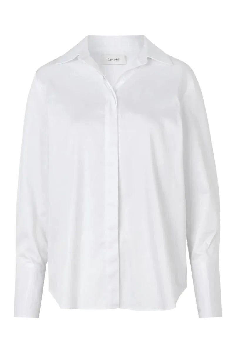 Leveté Room | Skjorte | Isla Solid 7, white
