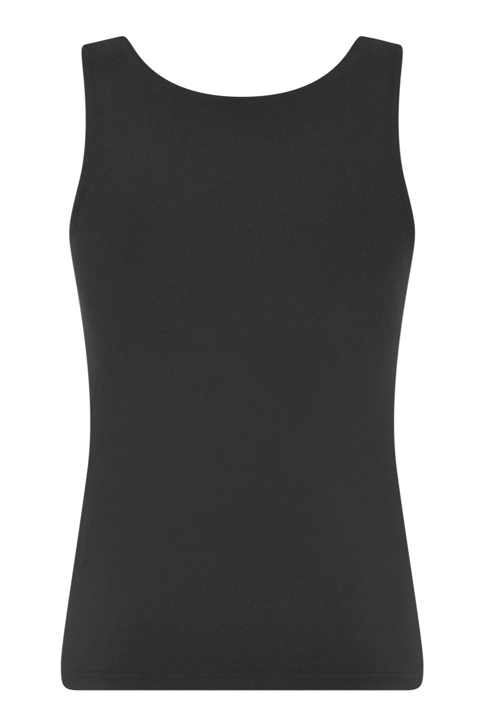 La Rouge Lou Singlet i Sort – Slim Fit Top med Rund Hals
