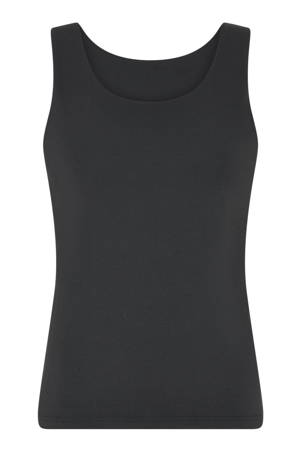 La Rouge Lou Singlet i Sort – Slim Fit Top med Rund Hals