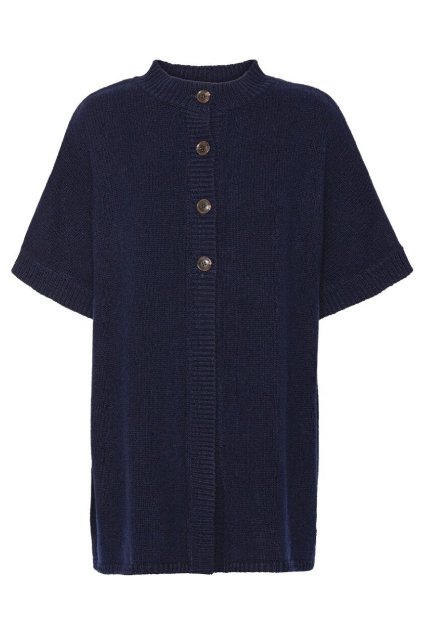Beta Studios | Vest | Giselle Cape, navy wool