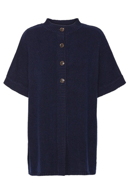 Beta Studios | Vest | Giselle Cape, navy wool