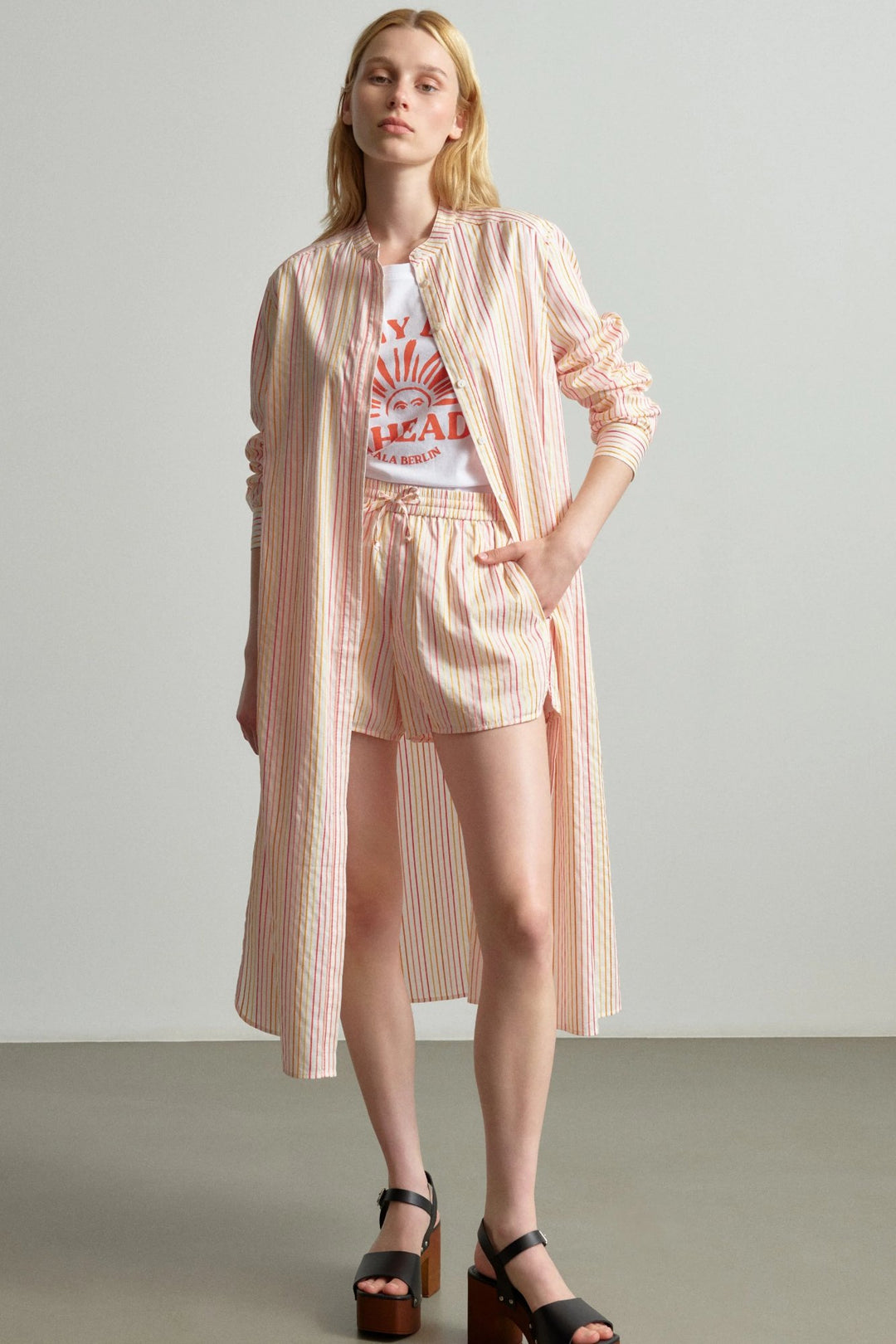 Lala Berlin | Skjortekjole | Dress Dune, multico stripe