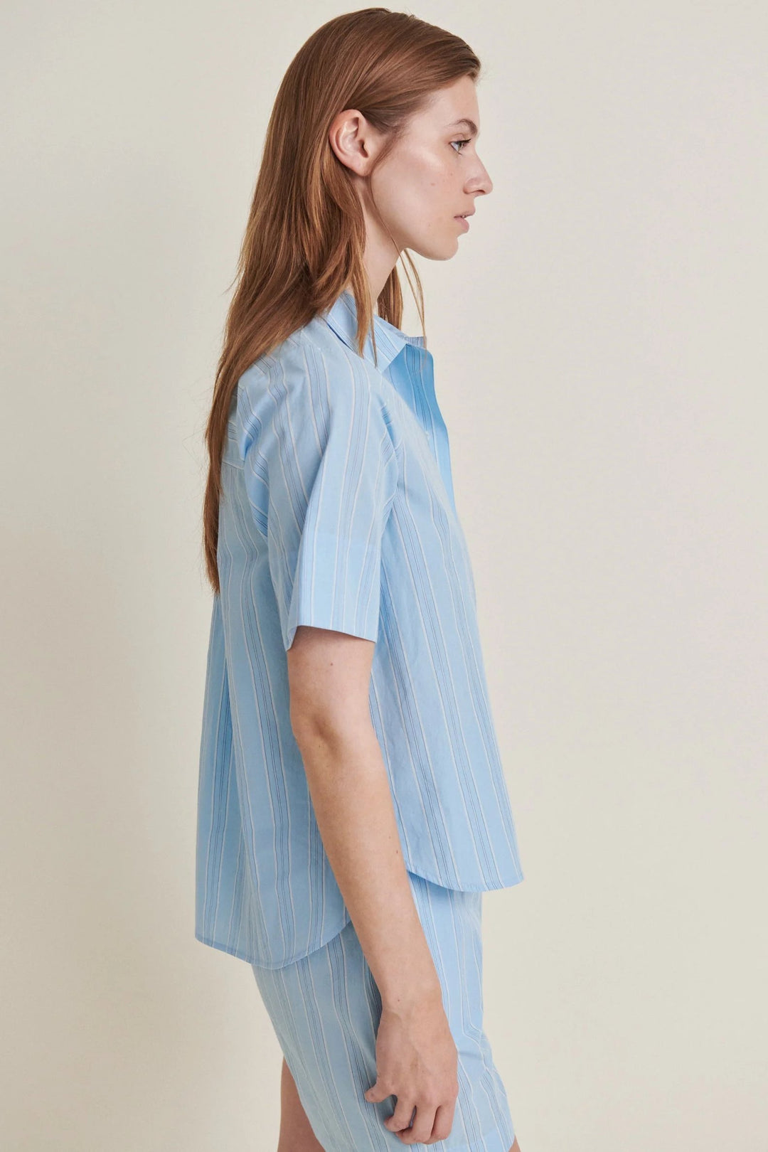 Basic Apparel | Skjorte økologisk bomuld | Marina SS Shirt, airy blue