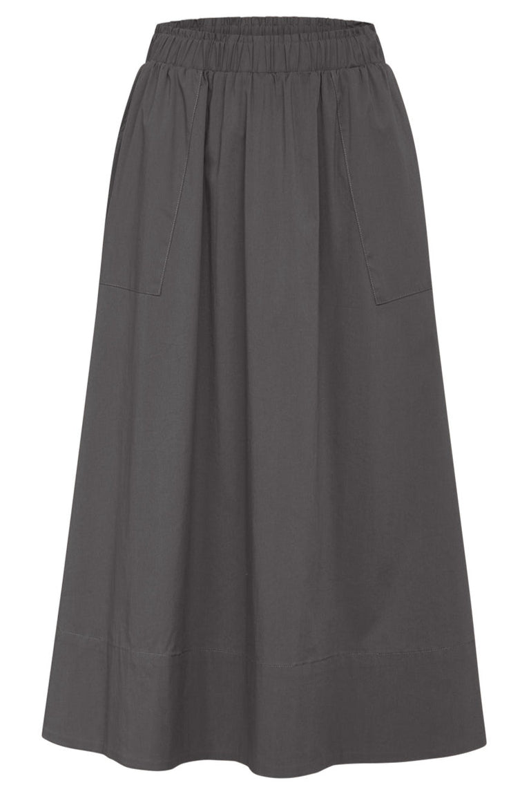 Vilma nederdelen i grå fra La Rouge er den ideelle balance mellem sporty komfort og tidløs elegance.