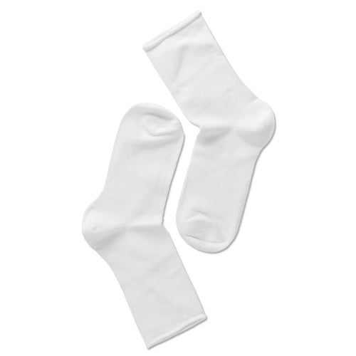 Note by Syversen | Strømper | Bamboo Roll Top, hvid