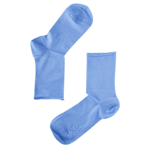 Note by Syversen | Strømper | Bamboo Roll Top, light blue