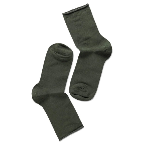 Note by Syversen | Strømper | Bamboo Roll Top, oliven