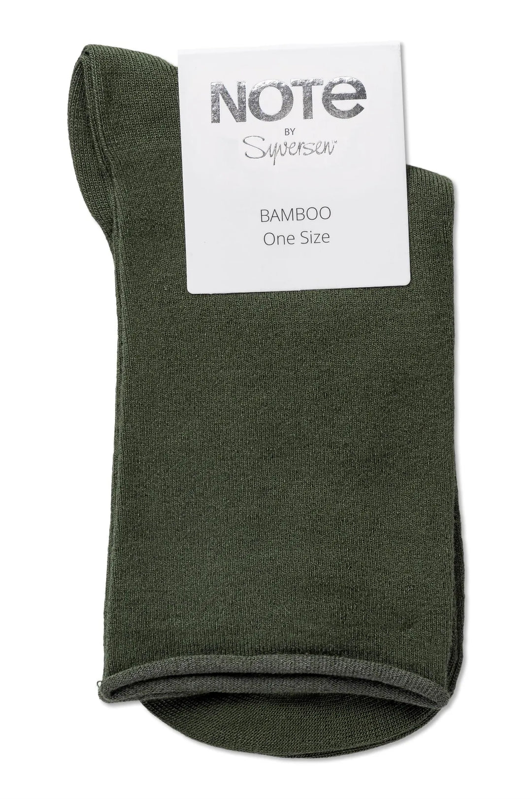 Notes by Syversen Bamboo Roll Top strømper, olive