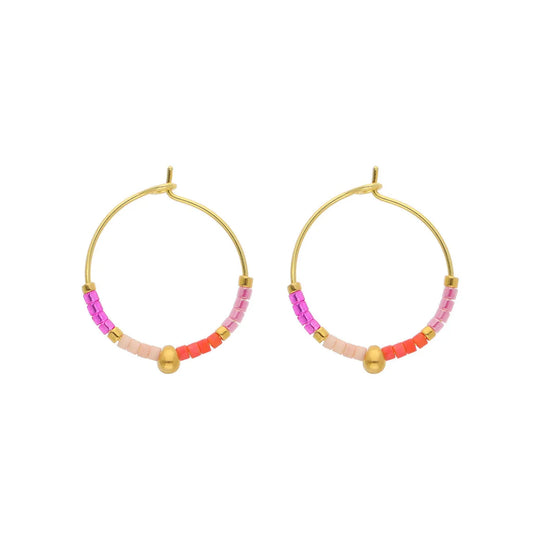 Nuni | Øreringe | Regitze hoops, coral love