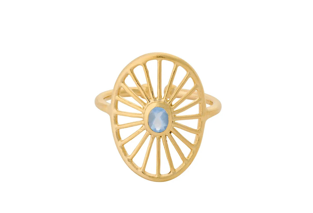 Pernille Corydon Dream Catcher ring, forgyldt sølv