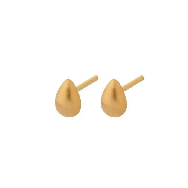 Pernille Corydon | Øreringe | Waterdrop earsticks, forgyldt sølv