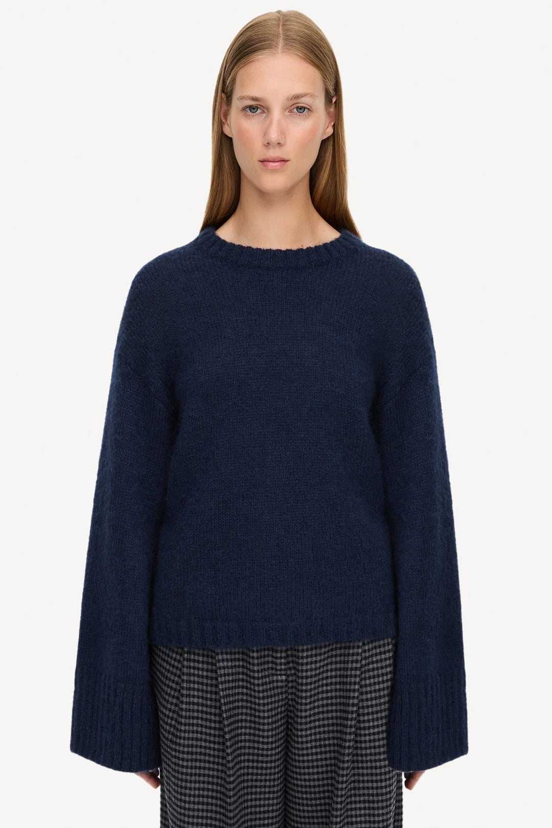 Sweater | By Malene Birger Cierra strik, navy blazer