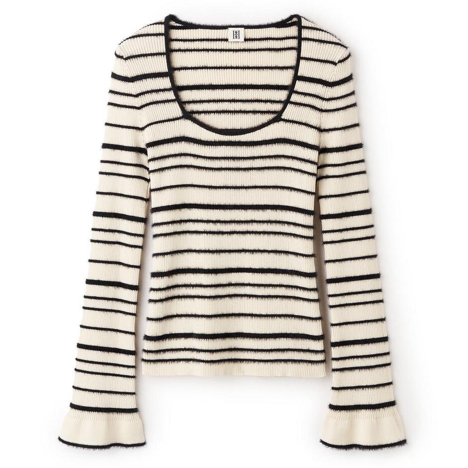 By Malene Birger | Sweater | Morila, black stripe