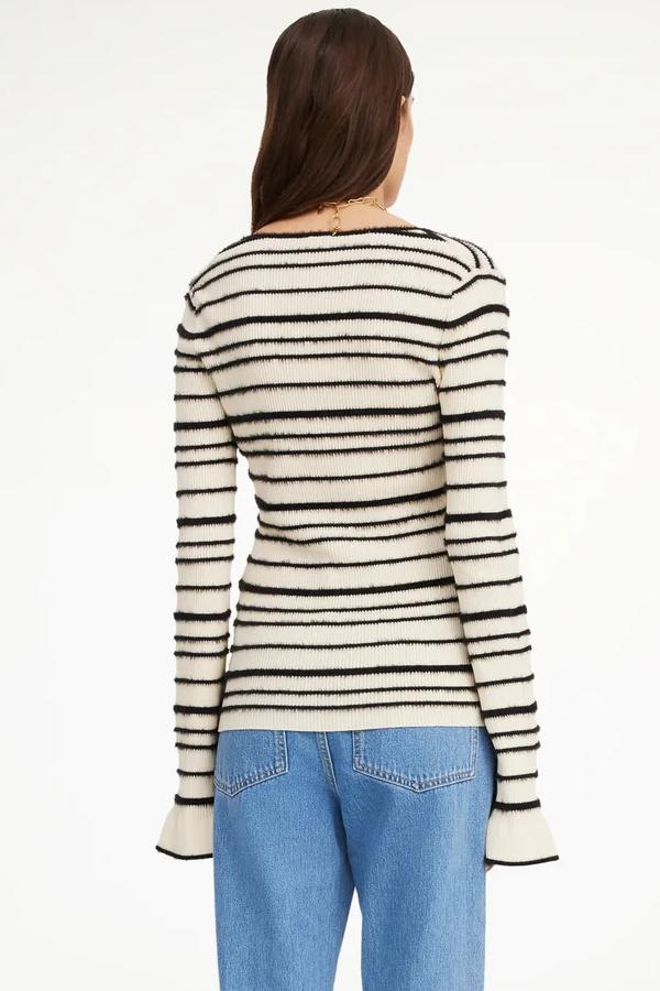 By Malene Birger | Sweater | Morila, black stripe