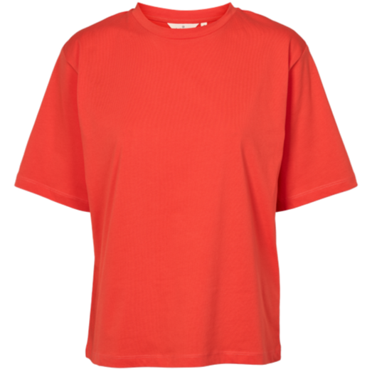 Basic Apparel Raja Tee i grenadine – oversized T-shirt i 100 % økologisk bomuld med dropped skuldre og rund hals.