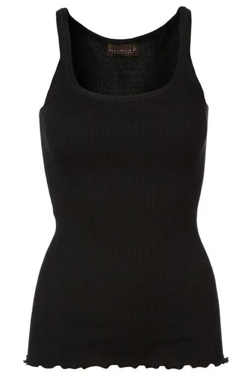 Rosemunde | Silketop | RWBelle Silk U-neck Strap Elastic Top, 5182 black