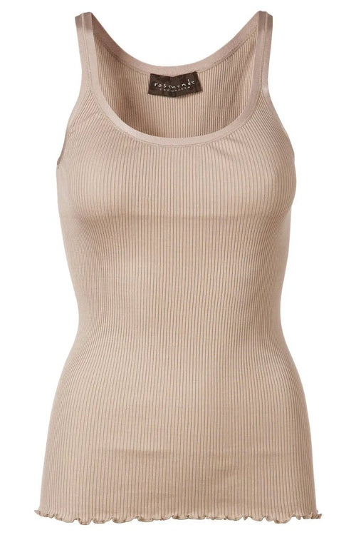 Rosemunde | Silketop | RWBelle Silk U-neck Strap Elastic Top, 5182 cacao